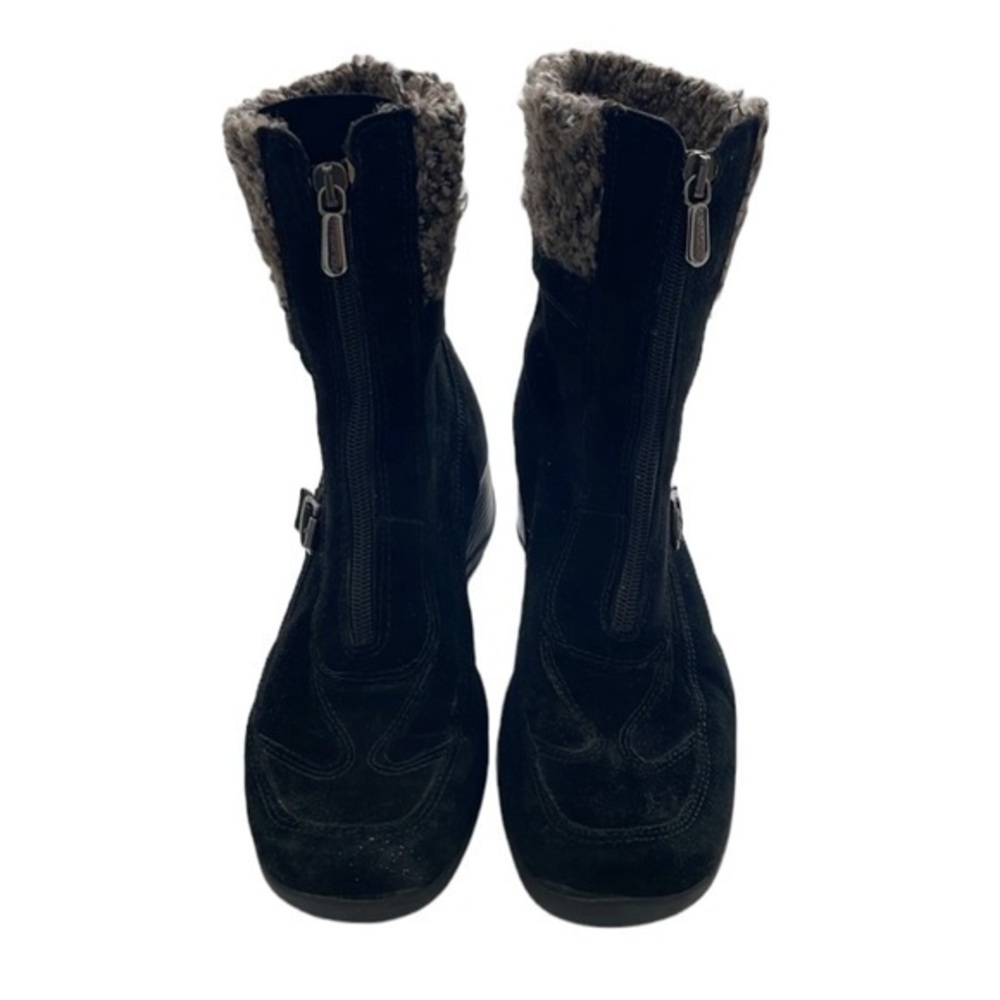 VINTAGE Aquatalia by Marvin K. Black Suede Wedge Boots
